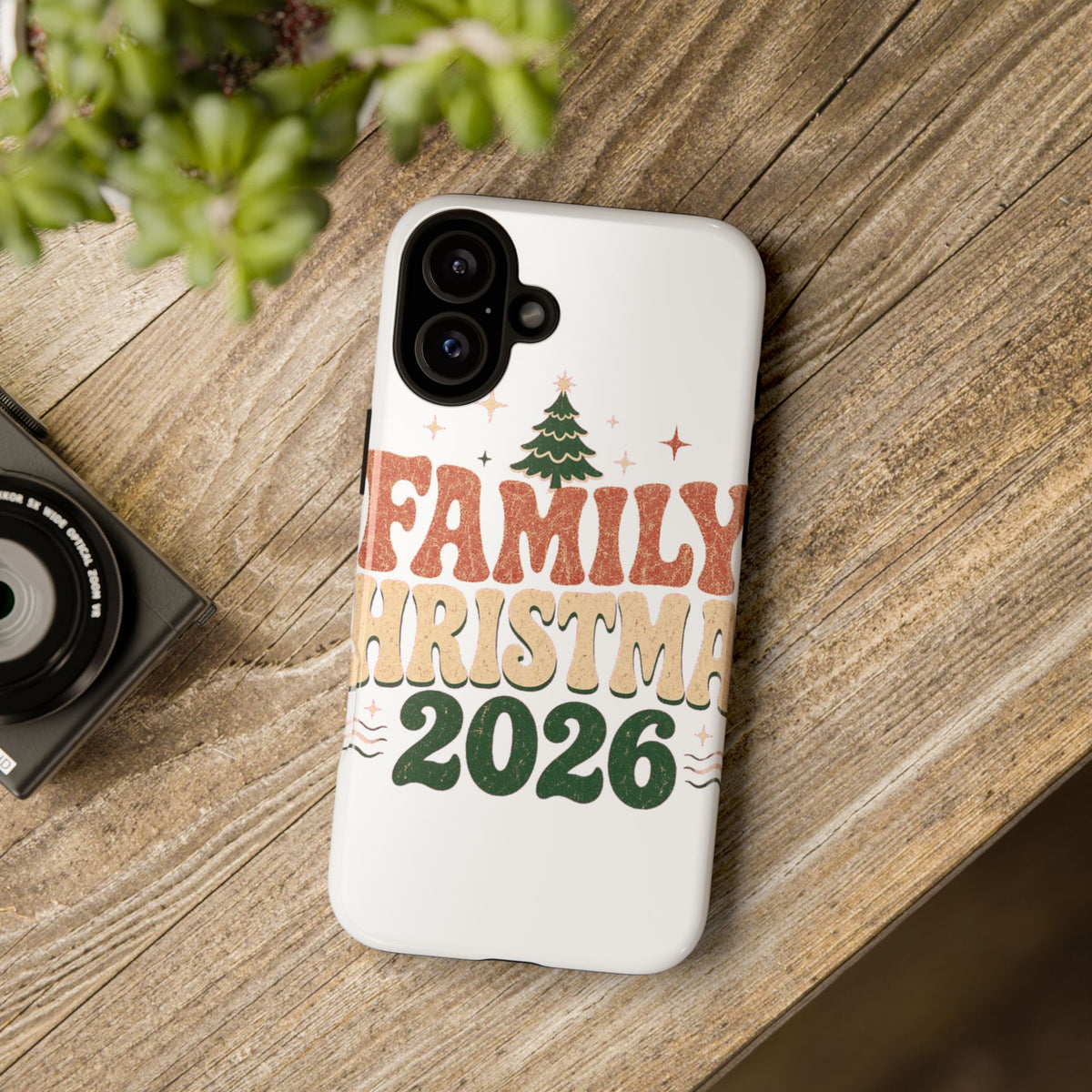 Retro Family Christmas 2026 Tough Phone Case