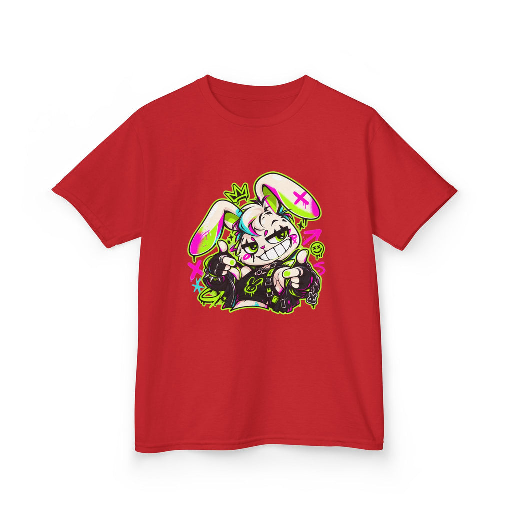 Punk Bunny Graffiti Kids Heavy Cotton Tee