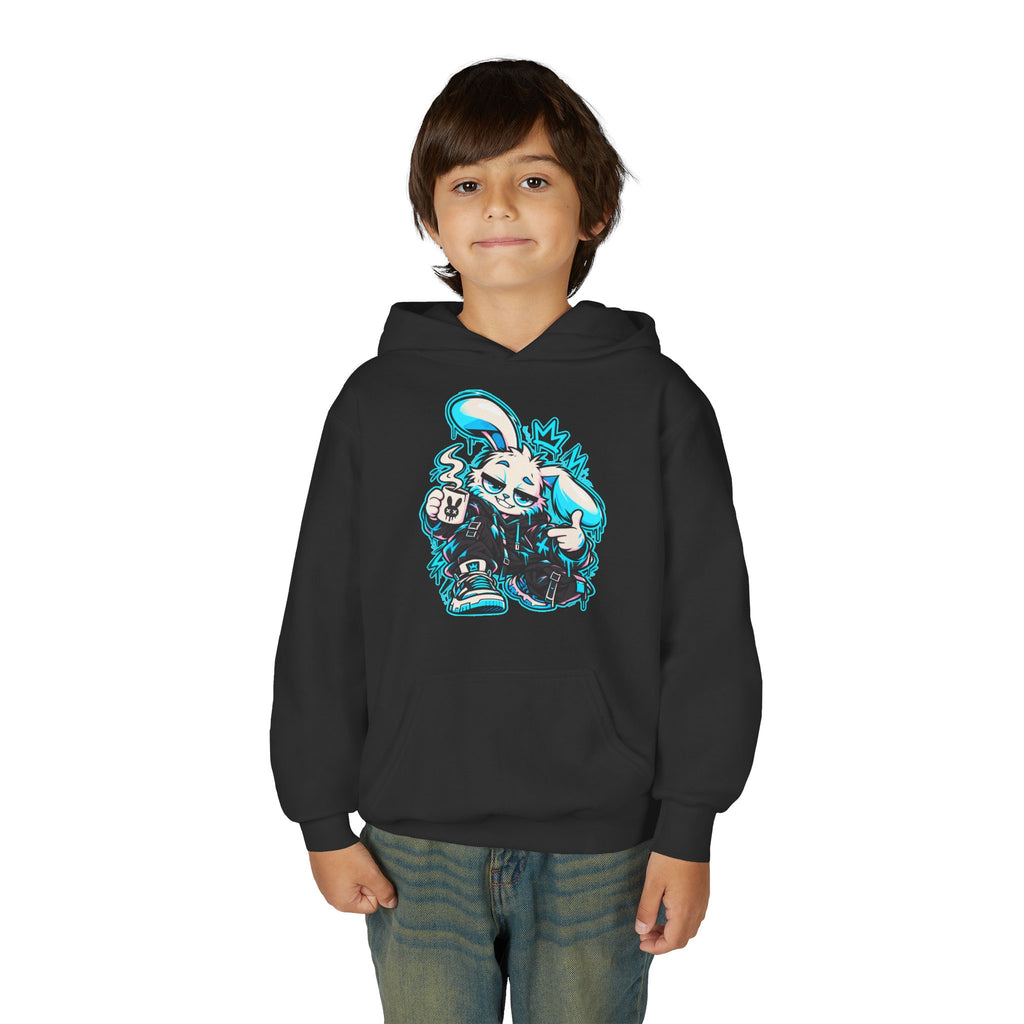 Graffiti Rabbit Coffee Kids Hoodie