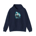 Graffiti Rabbit Coffee Hoodie in Navy