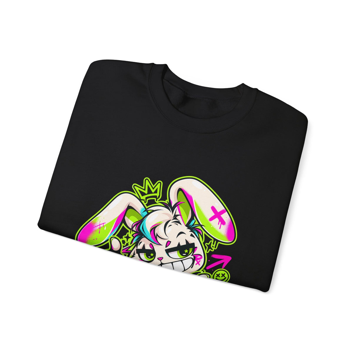 Punk Bunny Graffiti Crewneck Sweatshirt