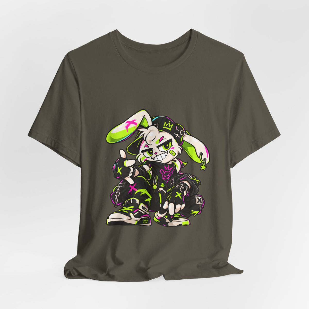 Neon Punk Bunny Premium Jersey Tee