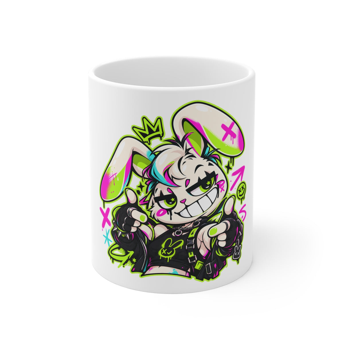 Punk Bunny Graffiti 11oz Mug