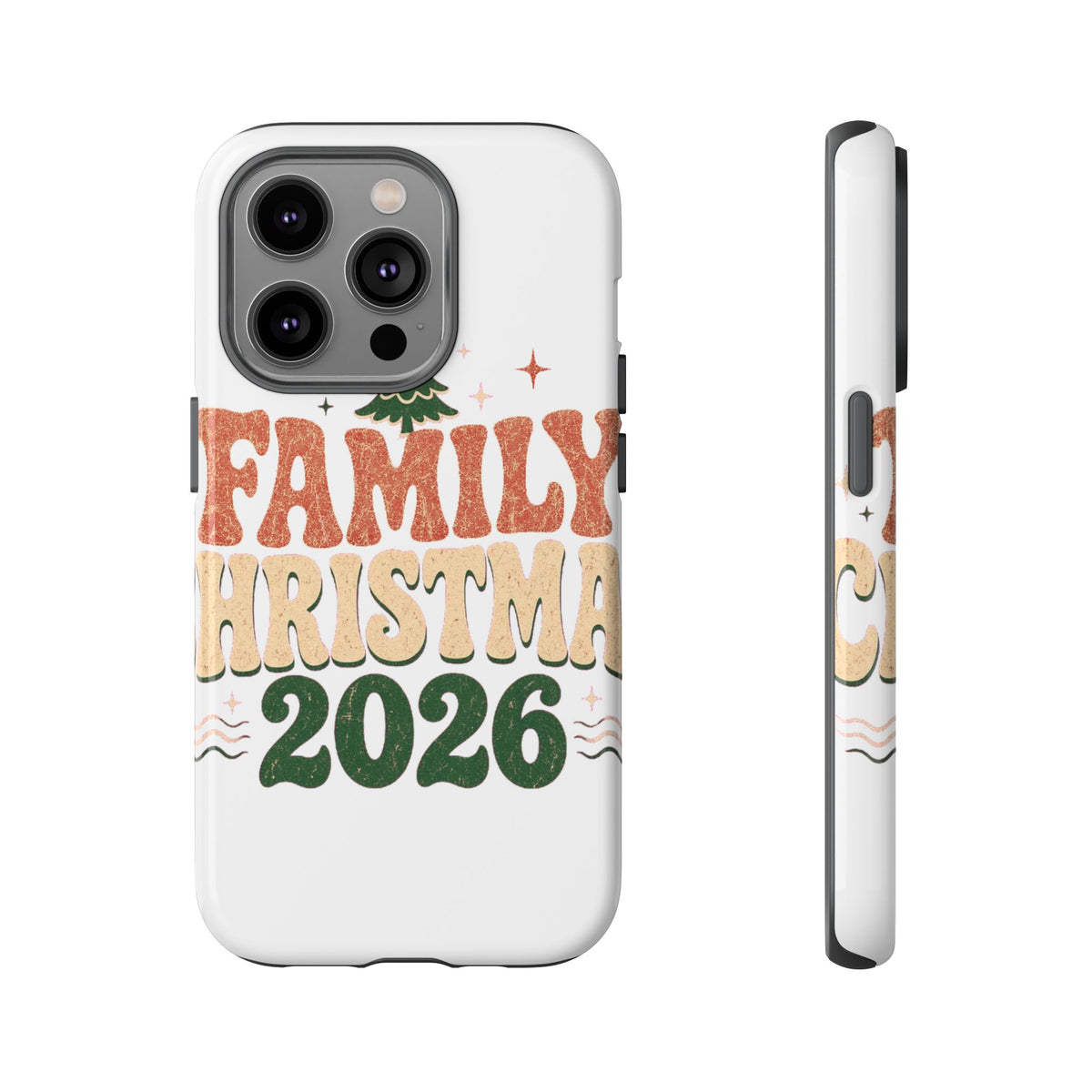 Retro Family Christmas 2026 Tough Phone Case