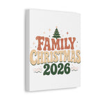 Retro Family Christmas 2026 Stretched Canvas
