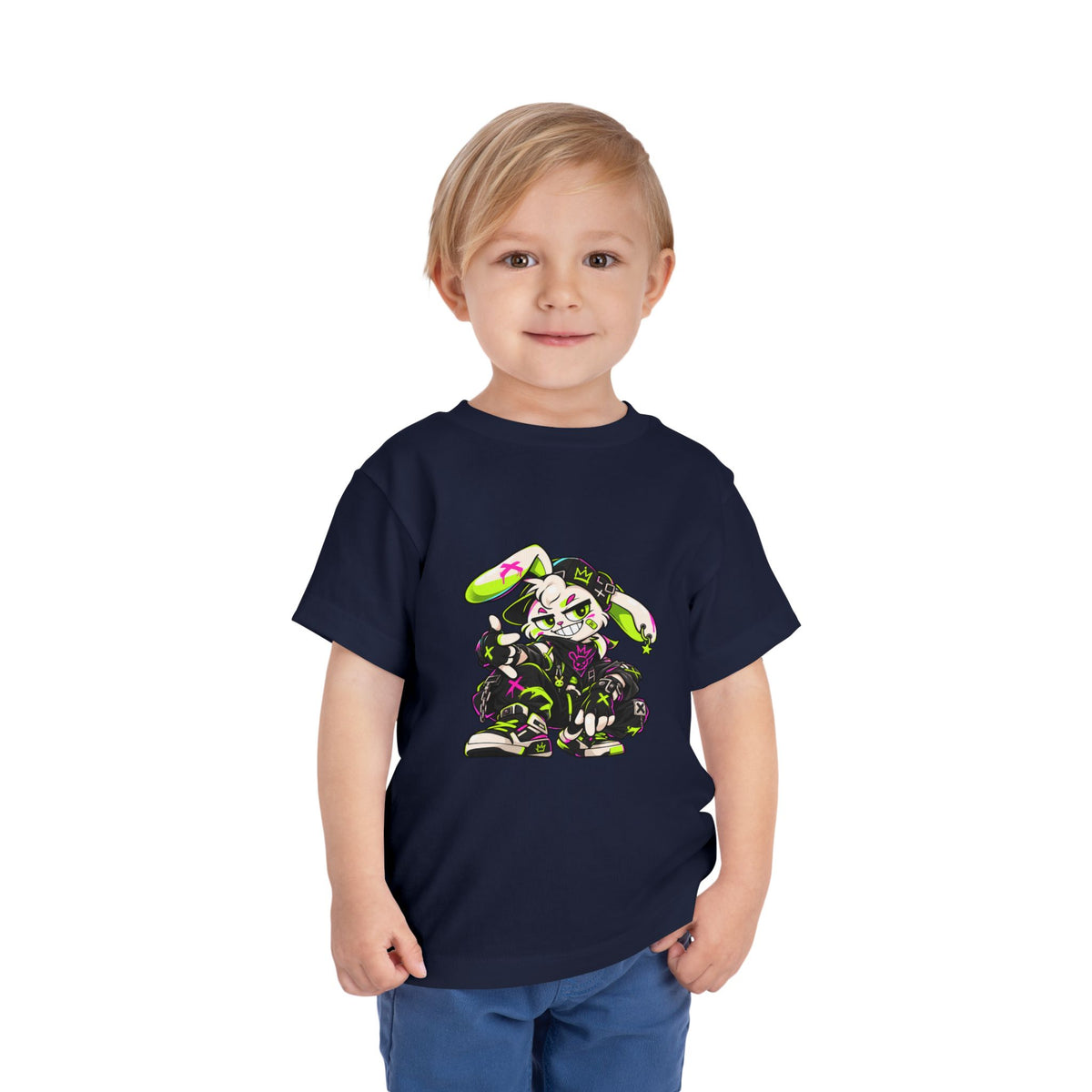 Neon Punk Bunny Toddler Tee