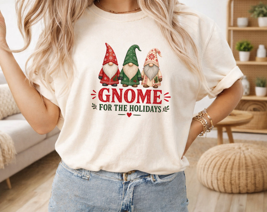Holiday Gnomes oversized graphic tee, Ivory, photo 6