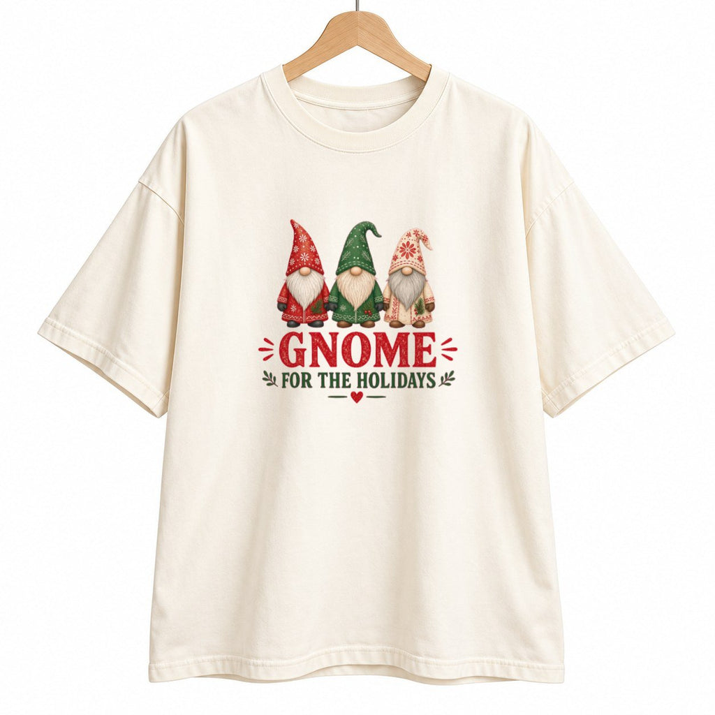 Holiday Gnomes oversized graphic tee, Ivory, photo 7
