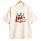 Holiday Gnomes oversized graphic tee, Ivory, photo 7