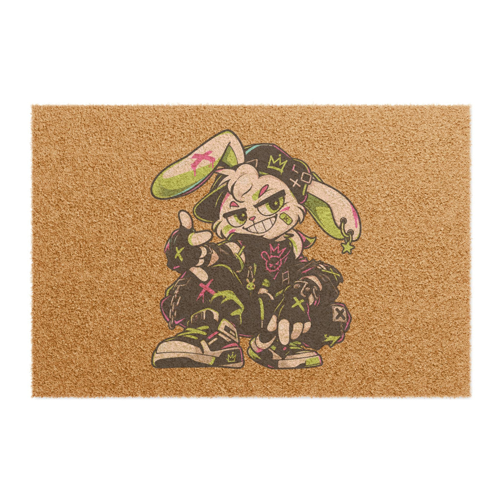 Neon Punk Bunny Doormat