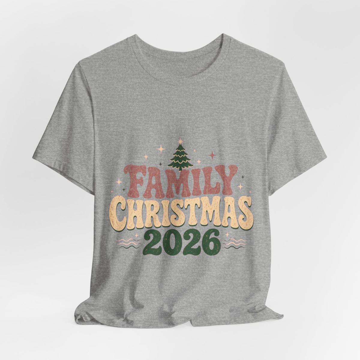 Retro Family Christmas 2026 Premium Jersey Tee