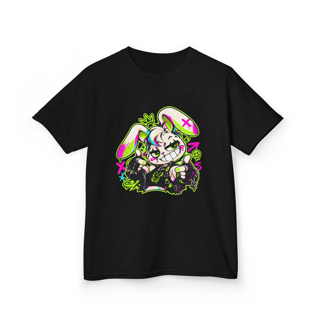 Punk Bunny Graffiti Kids Heavy Cotton Tee