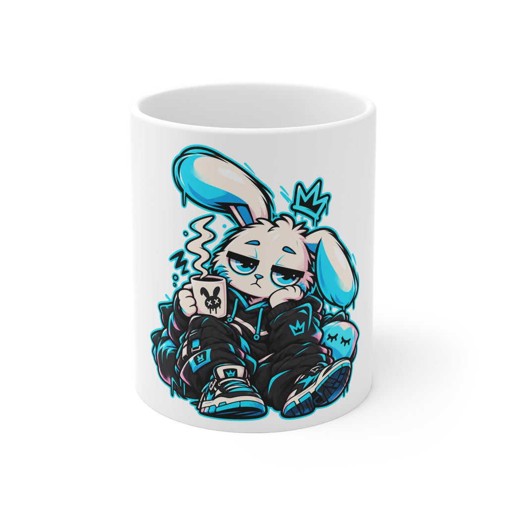 Sleepy Cyber Bunny Coffee Mug Gift