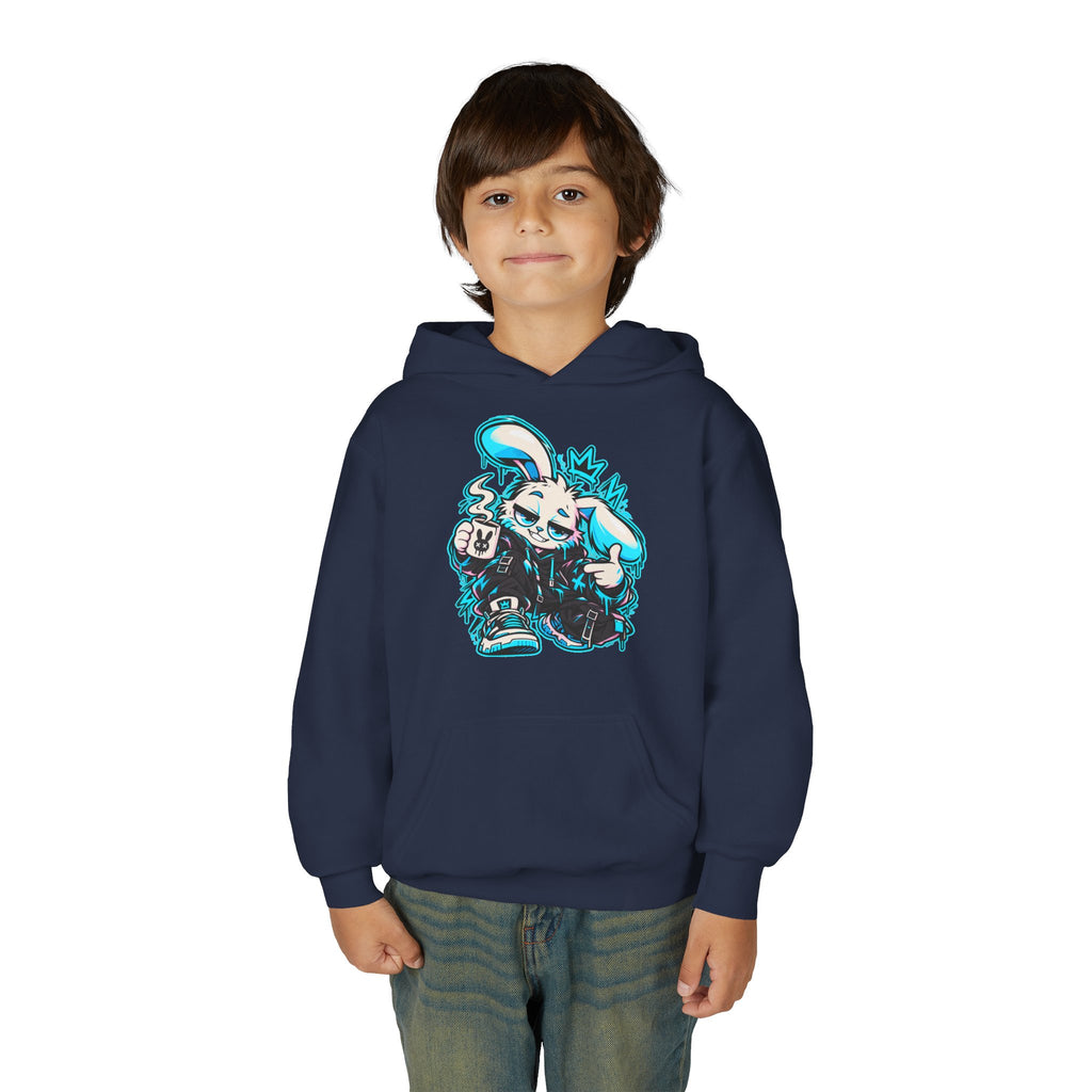 Graffiti Rabbit Coffee Kids Hoodie