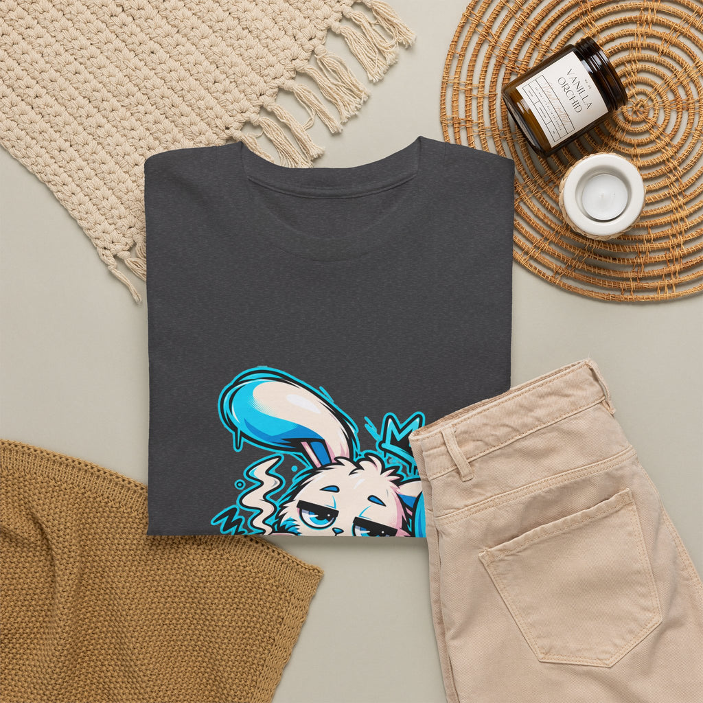 Sleepy Cyber Bunny Coffee Graphic Tee