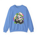 Punk Bunny Graffiti Crewneck Sweatshirt in Carolina Blue