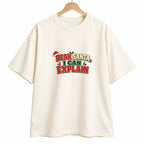 Dear Santa Quote oversized graphic tee, Ivory, photo 7