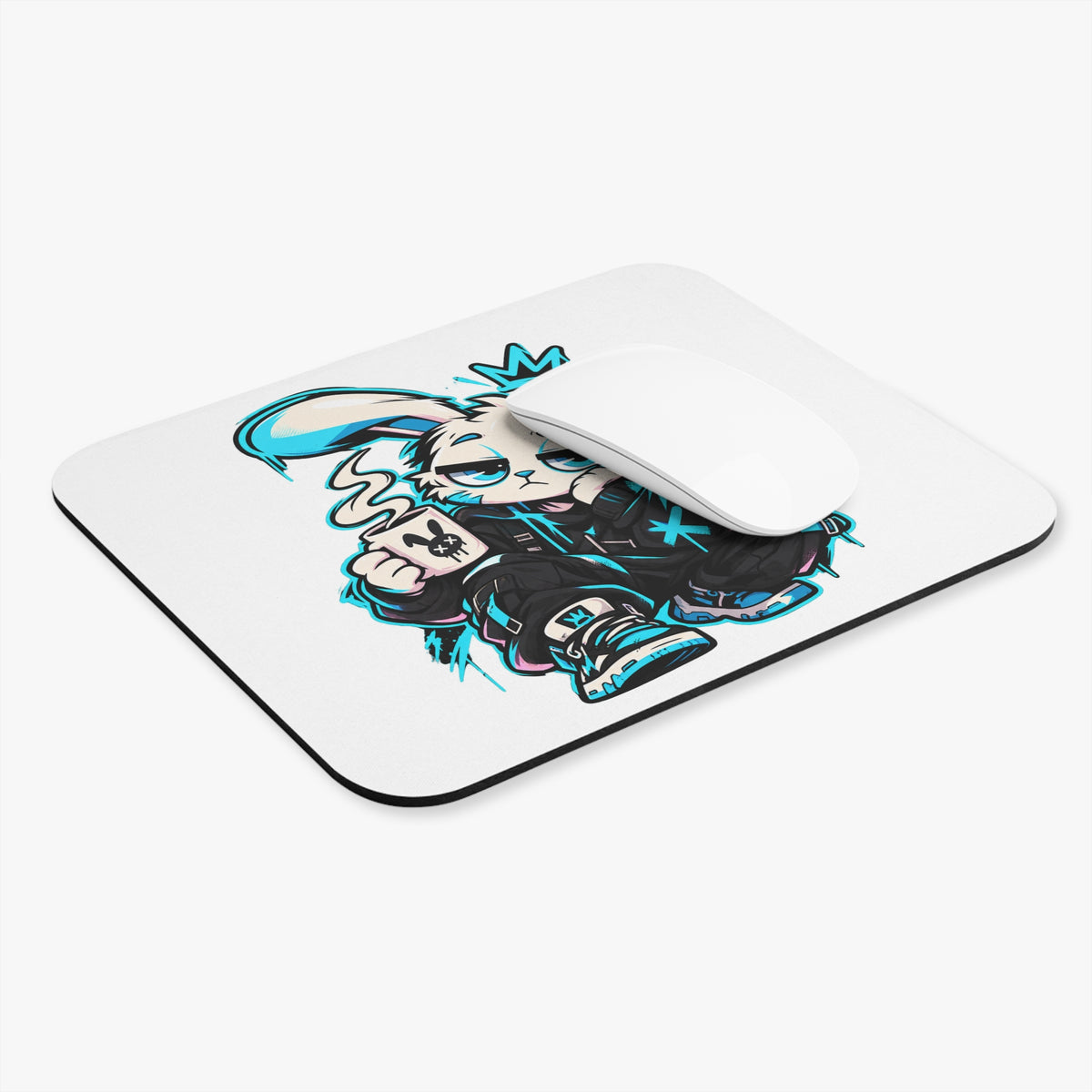 Graffiti Rabbit Coffee Mouse Pad