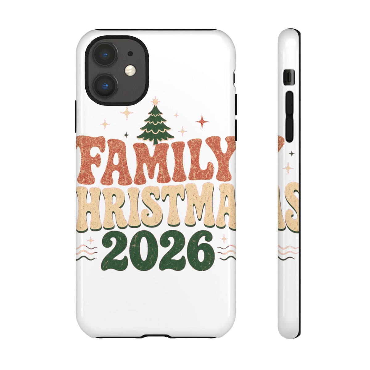 Retro Family Christmas 2026 Tough Phone Case