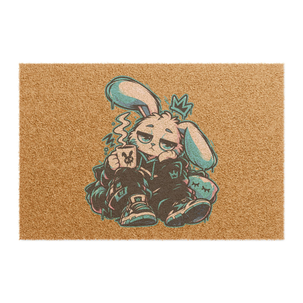 Sleepy Cyber Bunny Doormat