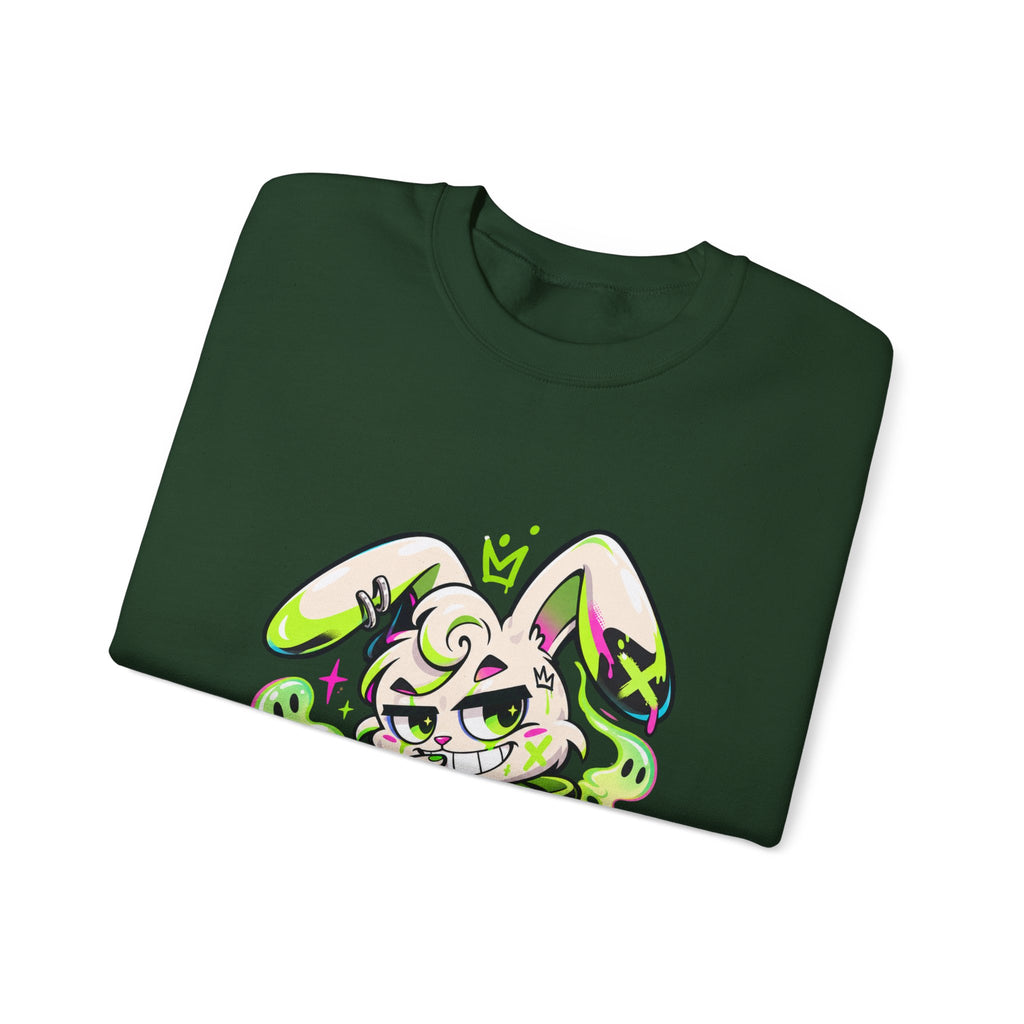 Neon Goth Bunny Crewneck Sweatshirt