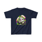 Punk Bunny Graffiti Kids Heavy Cotton Tee in Navy