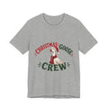 Christmas Goose Crew Premium Jersey Tee Holiday Graphic Shirt in Athletic Heather