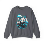 Graffiti Rabbit Coffee Crewneck Sweatshirt in Charcoal