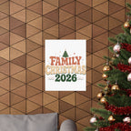 Retro Family Christmas 2026 Matte Poster