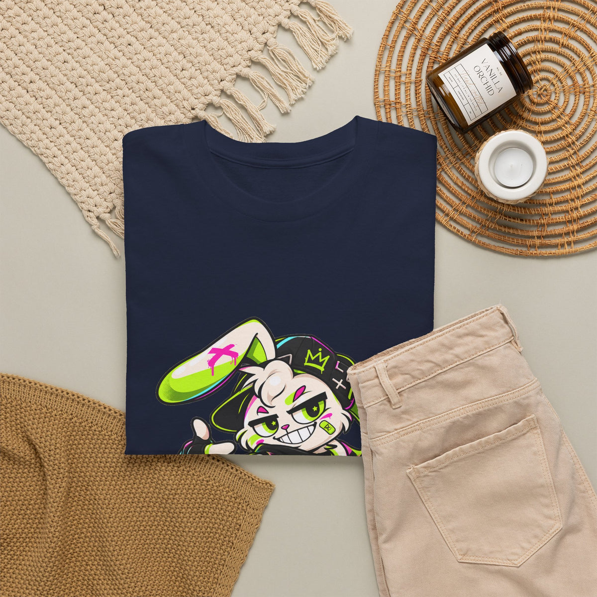 Neon Punk Bunny Heavy Cotton Tee