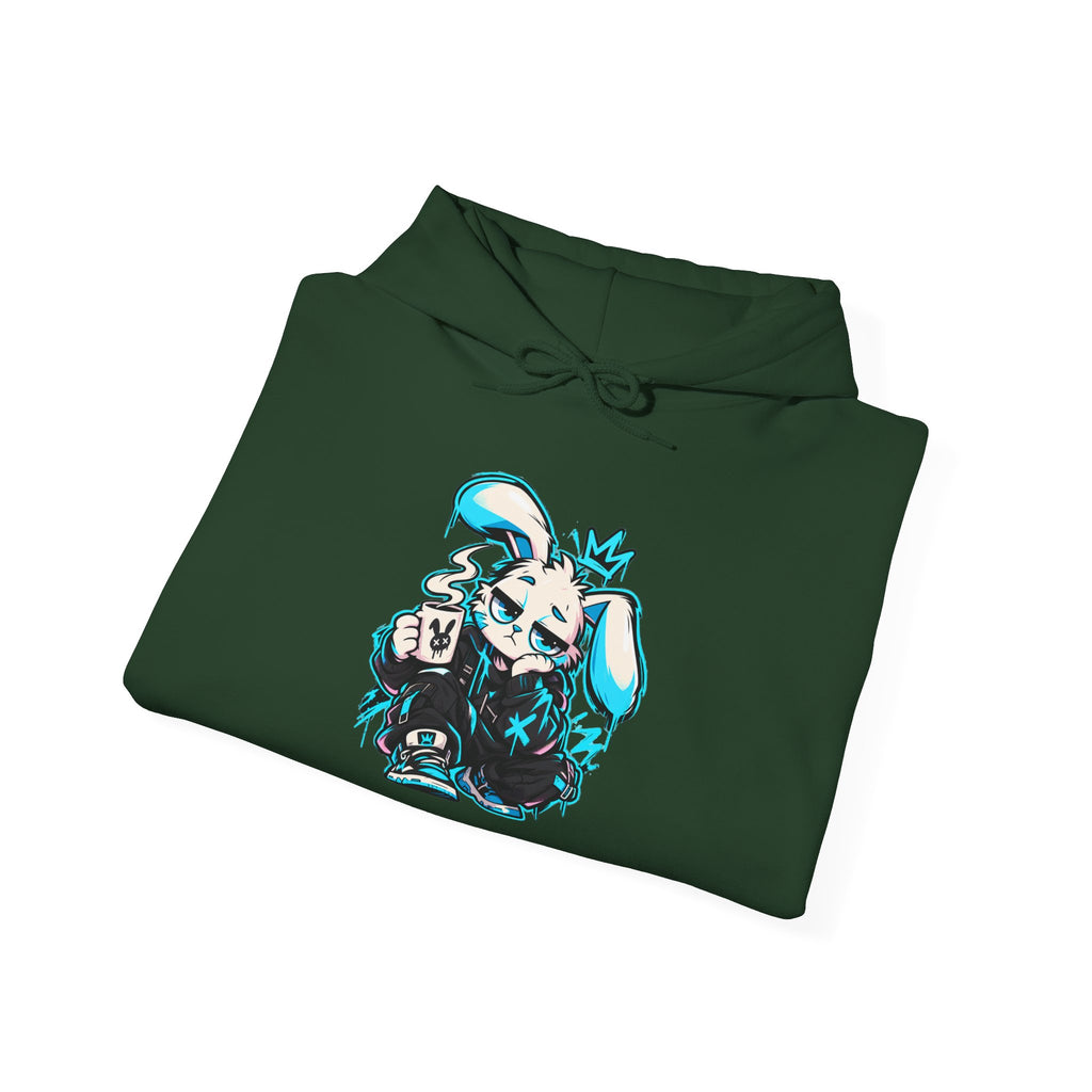 Graffiti Rabbit Coffee Hoodie | Streetwear