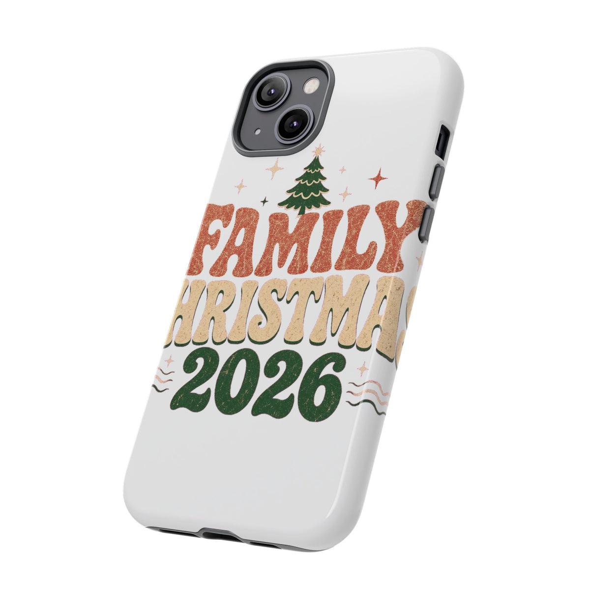 Retro Family Christmas 2026 Tough Phone Case