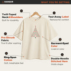 Dotted Christmas Tree oversized graphic tee, Ivory, photo 2