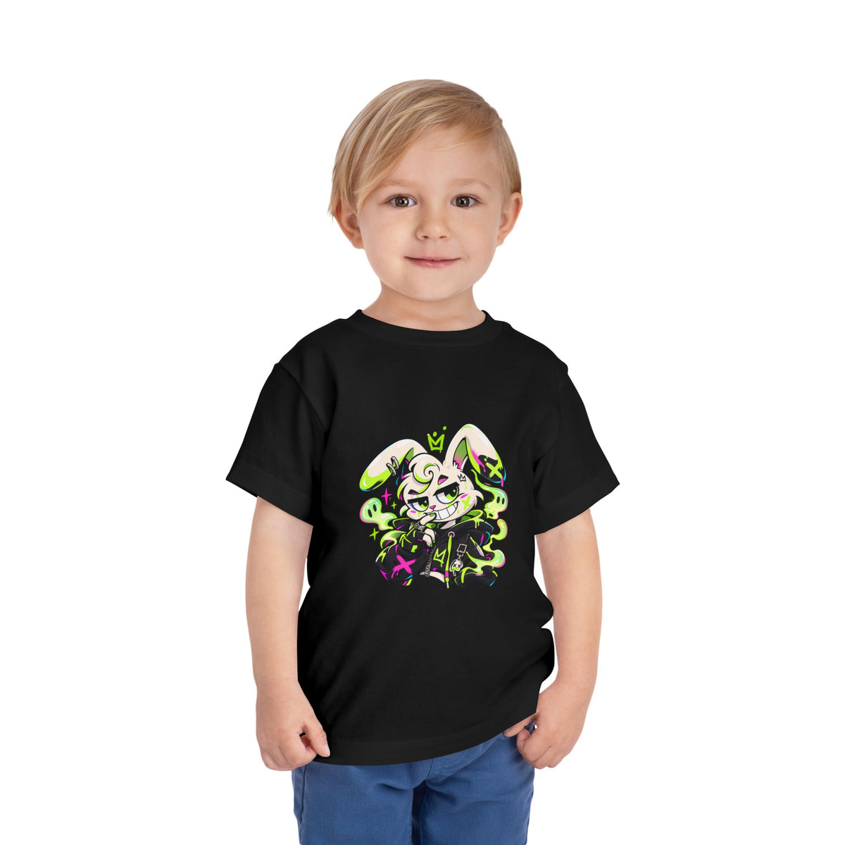Neon Goth Bunny Toddler Tee