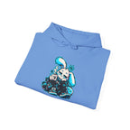 Sleepy Cyber Bunny Coffee Hoodie