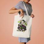 Neon Punk Bunny Cotton Tote Bag