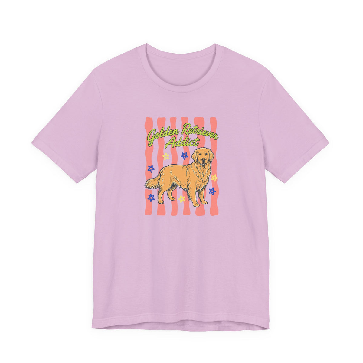 Golden Retriever Addict T-Shirt in Lilac