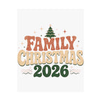 Retro Family Christmas 2026 Matte Poster