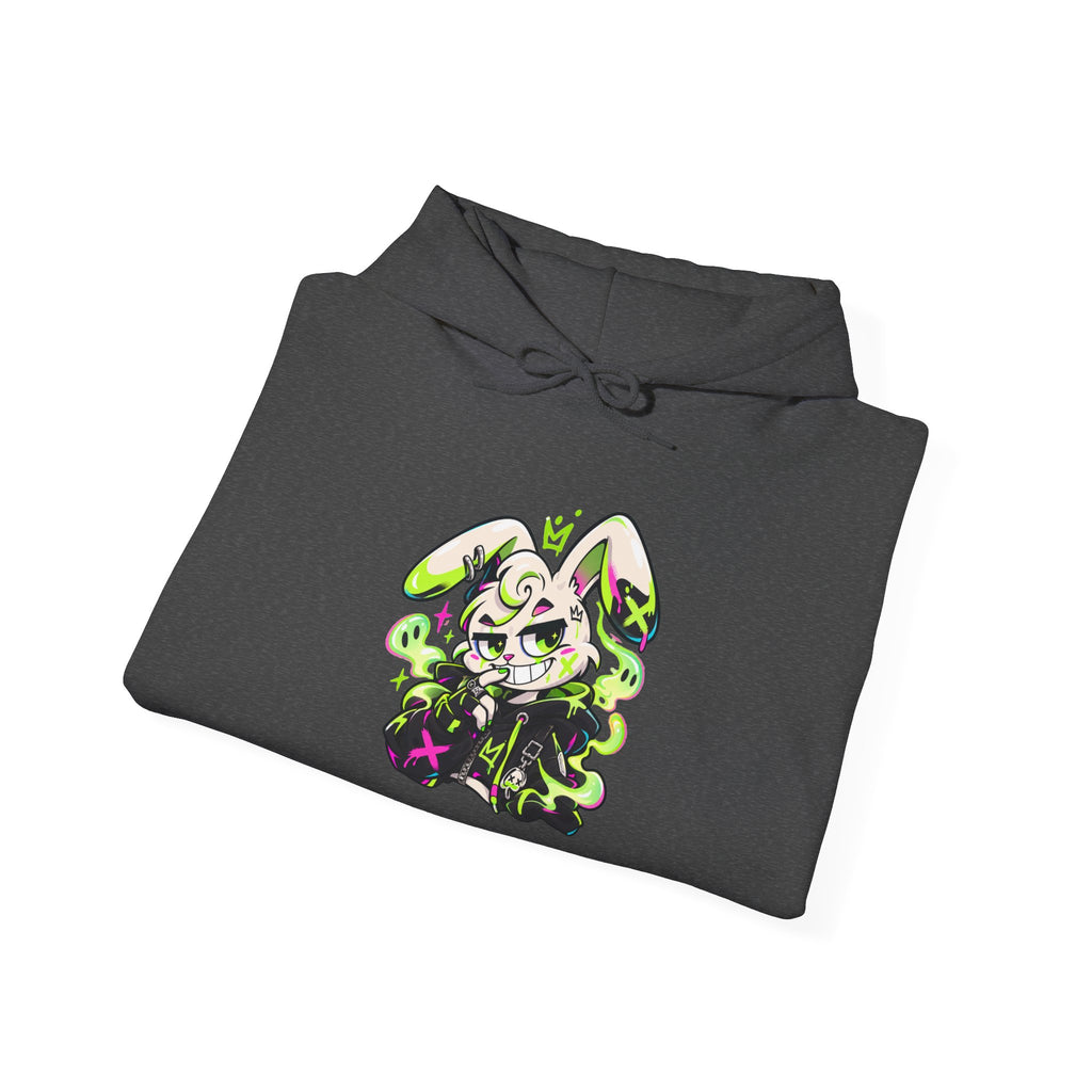 Neon Goth Bunny Hoodie