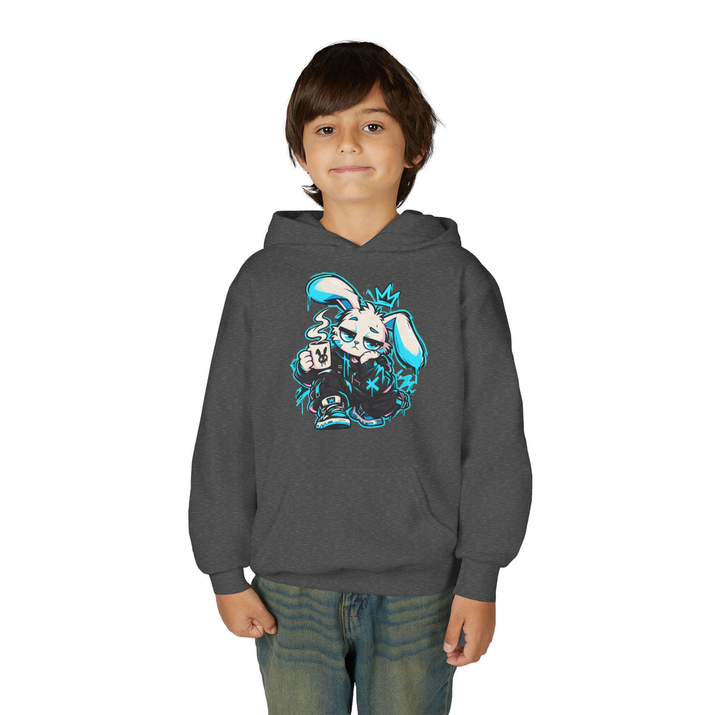 Graffiti Rabbit Coffee Kids Hoodie