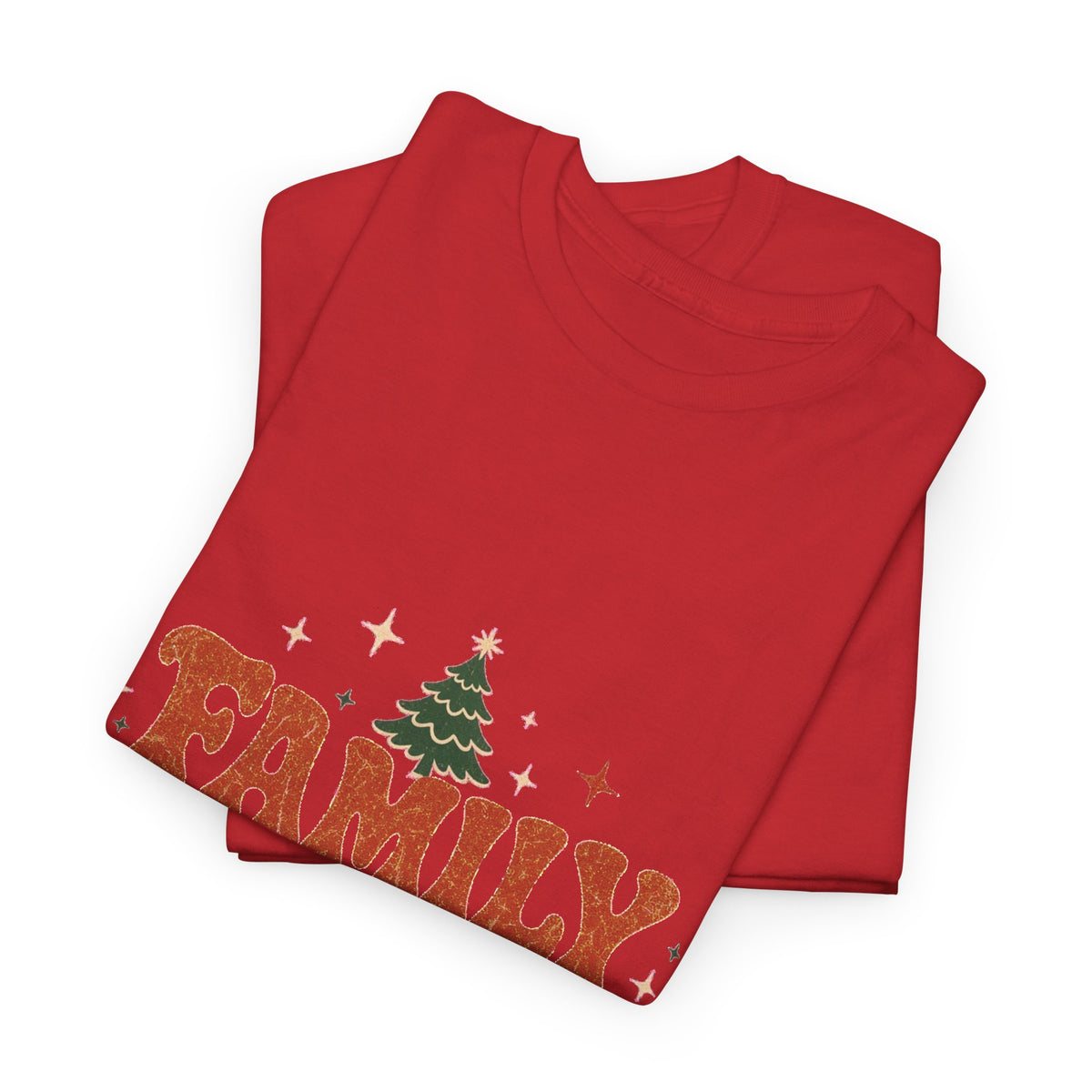 Retro Family Christmas 2026 Heavy Cotton Tee