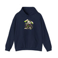 Neon Punk Bunny Hoodie in Navy