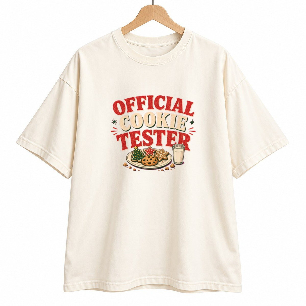 Cookie Tester oversized graphic tee, Ivory, photo 7