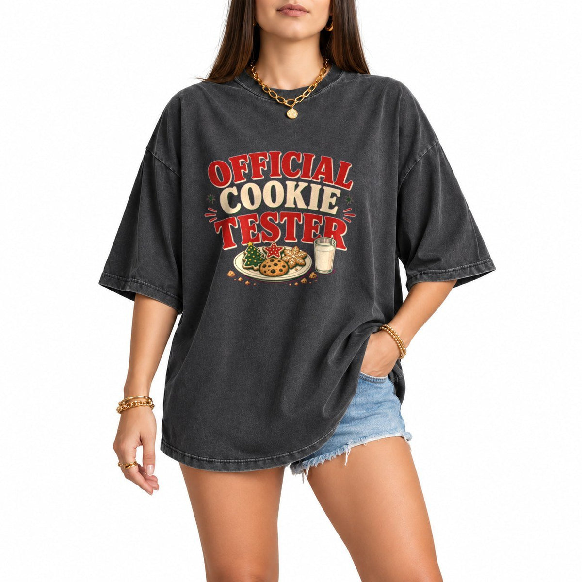 Cookie Tester oversized graphic tee, Pepper, photo 1