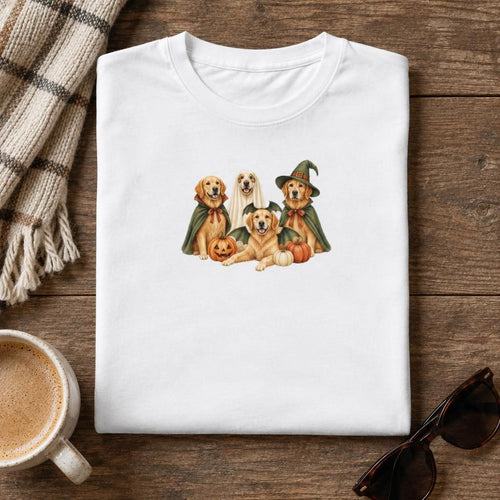Golden Retriever Halloween Costumes Tee in White