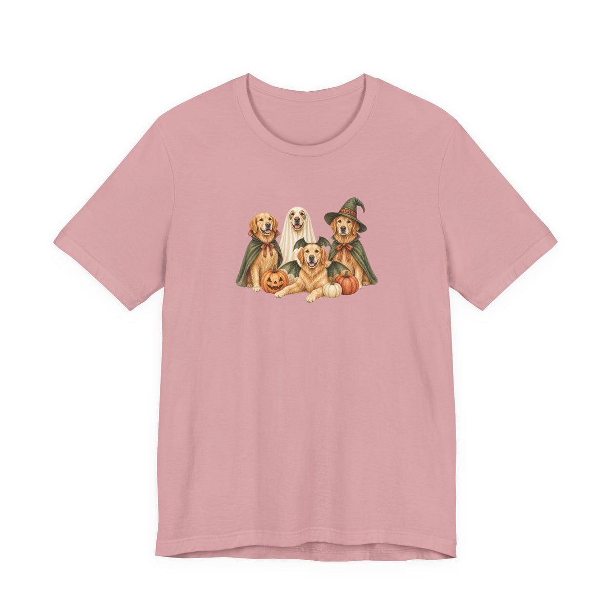Golden Retriever Halloween Costumes Tee in Orchid
