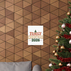 Retro Family Christmas 2026 Matte Poster