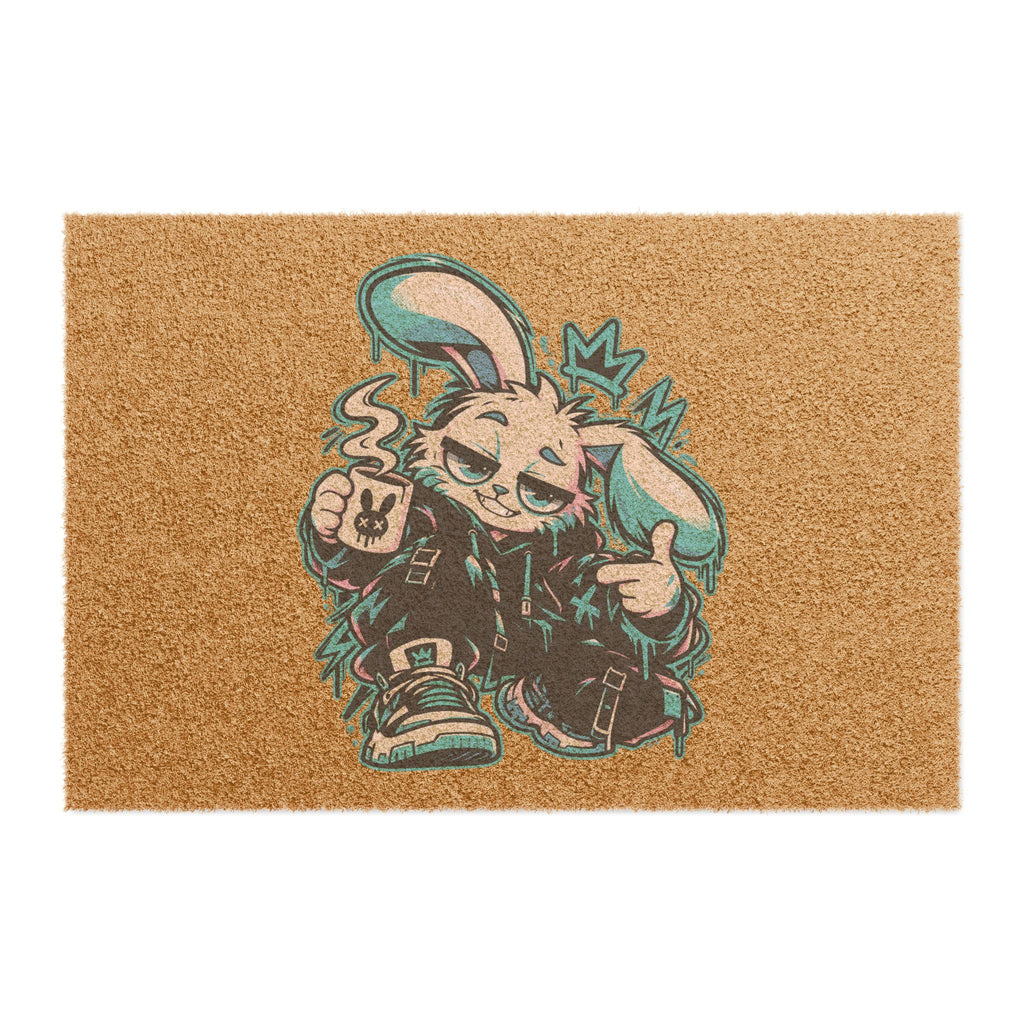 Graffiti Rabbit Coffee Doormat