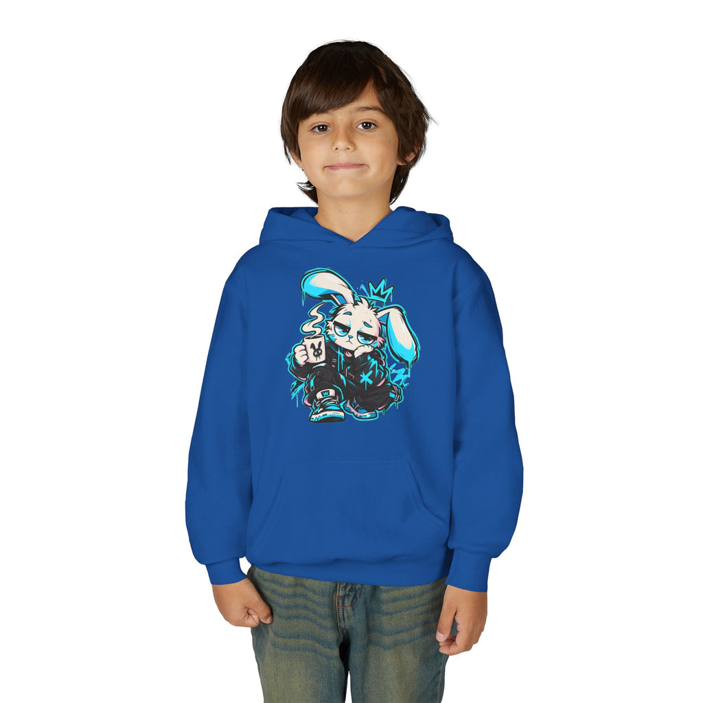 Graffiti Rabbit Coffee Kids Hoodie