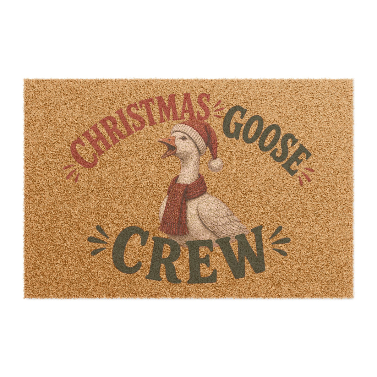 Christmas Goose Crew Doormat Festive Welcome Mat